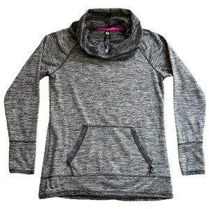 RBX Grey Long Sleeve Cowl Neck Hoodie | Women's M
